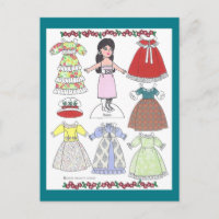 Calico Girl Susan Old-Fashioned Paper Doll