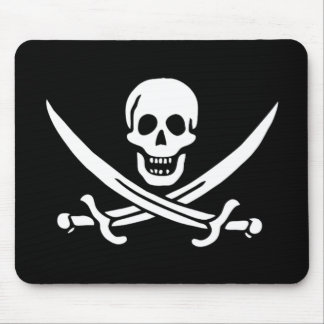 Calico Jack on Black Mouse Pad