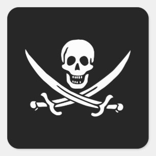 Calico Jack Square Sticker