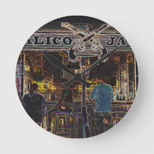 Calico Jacks Grand Cayman Island Round Clock