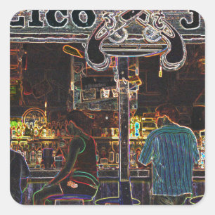 Calico Jacks Grand Cayman Island Square Sticker