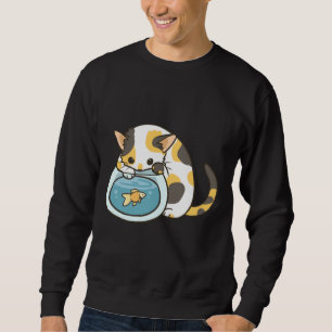 Calico Kitty And Goldfish Sweatshirt