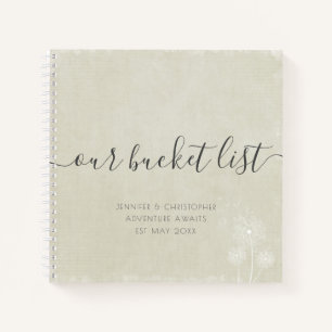 Calico Our Bucket List Couples Keepsake Notebook