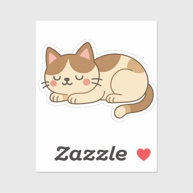 Calico Patch Cat – Cute Sleeping Kitty (Sheet)