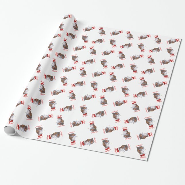 Calico Persian CAT Giftwrap Wrapping Paper (Unrolled)