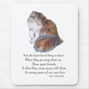 Calico Persian Cat Rainbow Bridge Mouse Pad