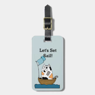 Calico Pirate Cat Luggage Tag