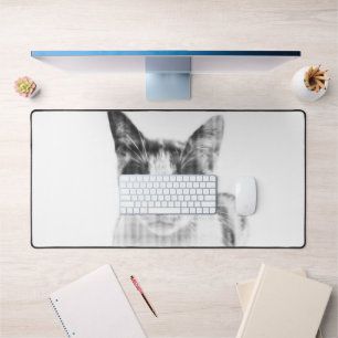 Calico Pop Halftone Desk Mat