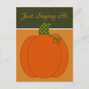 Calico Pumpkin Trio Postcard