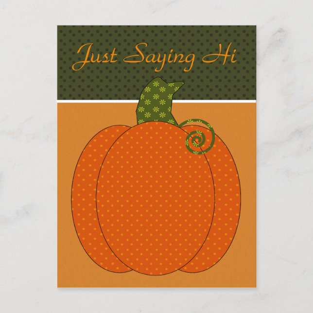 Calico Pumpkin Trio Postcard (Front)