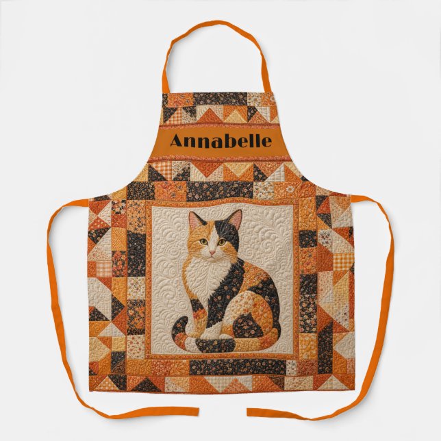 Calico Quilt Personalise Apron (Front)