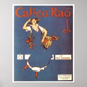 Calico Rag Vintage Songbook Cover Poster
