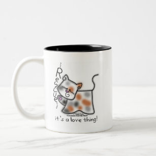 Calico RESCUE...it's a love thing! Two-Tone Coffee Mug
