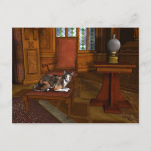 Calico resting postcard
