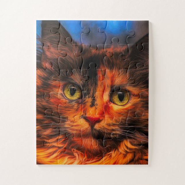 CALICO TORTIE CAT JIGSAW PUZZLE (Vertical)