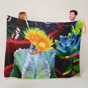Caliente Cactus Fleece Blanket