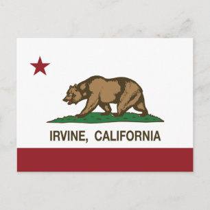 Californi State Flag Irvine Postcard