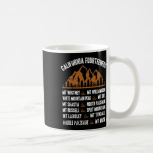 California 14ers Fourteeners Hiking Climbing Rock Coffee Mug