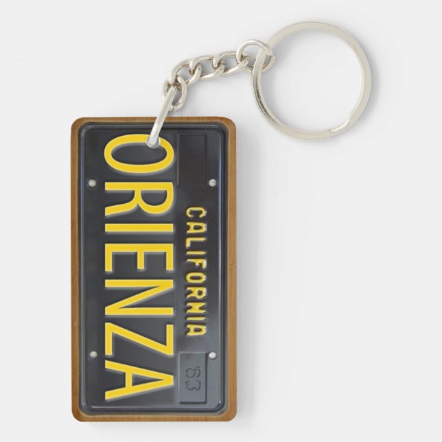 California 1963 License Plate Keychain CUSTOM (Back)