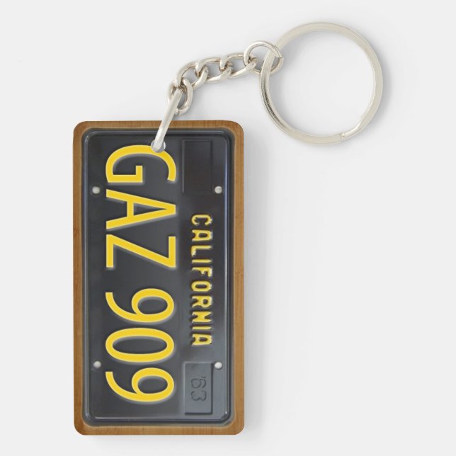 California 1963 License Plate Keychain CUSTOM (Back)