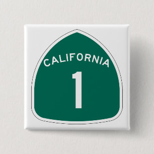 California 1 15 cm square badge