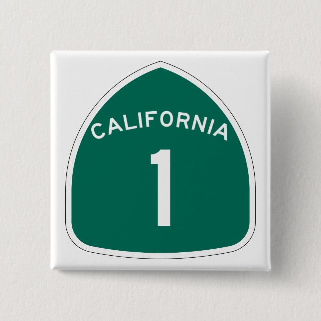 California 1 15 cm square badge (Front)