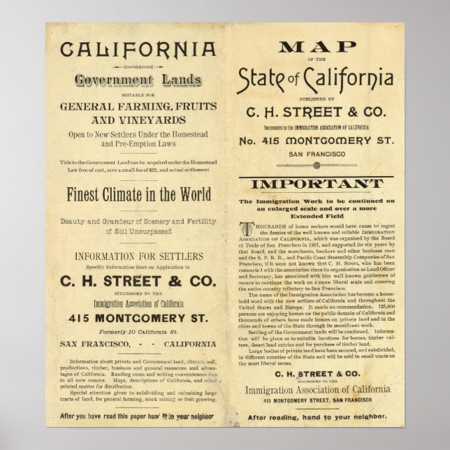 California 2 poster (Front)