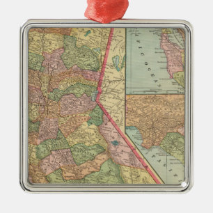 California 3 metal ornament