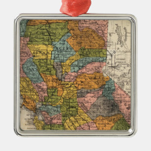 California 4 metal ornament