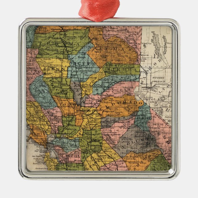 California 4 metal ornament (Front)