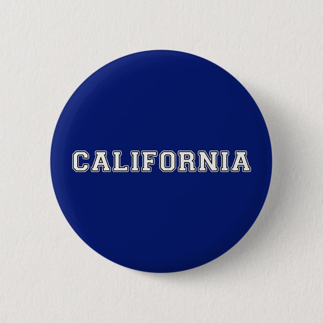 California 6 Cm Round Badge (Front)