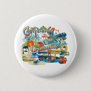 California 6 Cm Round Badge