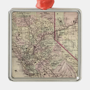California 7 metal ornament