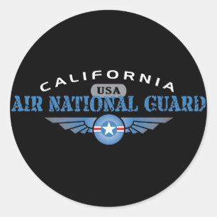 California Air National Guard Classic Round Sticker