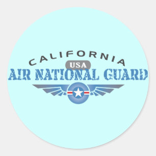 California Air National Guard Classic Round Sticker