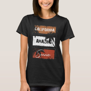 California Amazing Summer Beach Vacation Palm And T-Shirt
