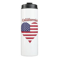 California American Flag Heart