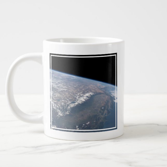 California And Nevada As Seen From Space. Large Coffee Mug (Left)