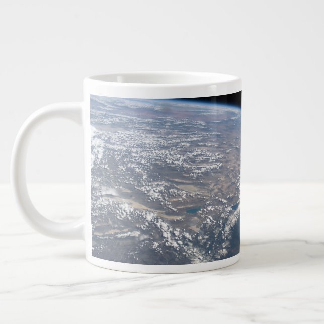 California And Nevada As Seen From Space. Large Coffee Mug (Left)