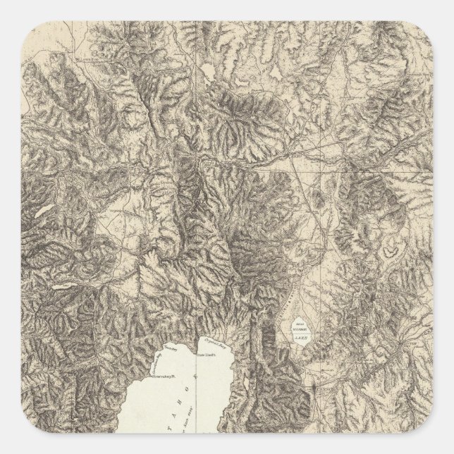 California and Nevada Square Sticker (Front)