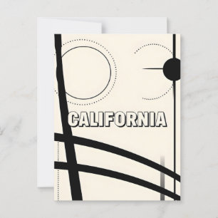 California Art Print – Unique Lettering Postcard