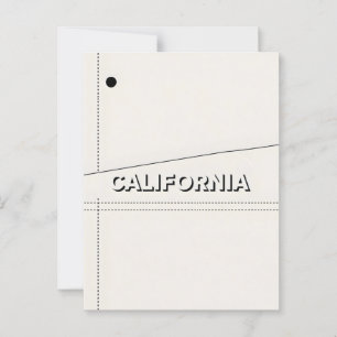 California Art Print – Unique Lettering Postcard