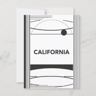 California Art Print – Unique Lettering Postcard