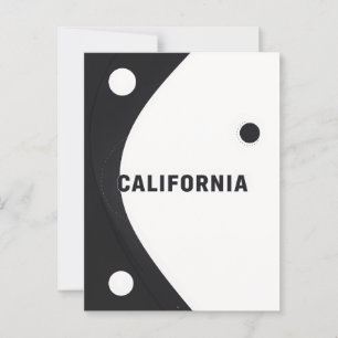 California Art Print – Unique Lettering Postcard