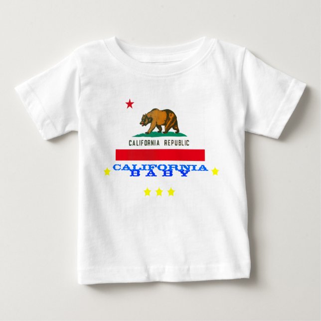 california baby + flag baby T-Shirt (Front)