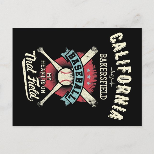 California Bakersfield Baseball Postcard (Front)