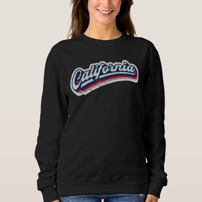 California Baseball Throwback u2013 Classic Retro  Sweatshirt (Front)