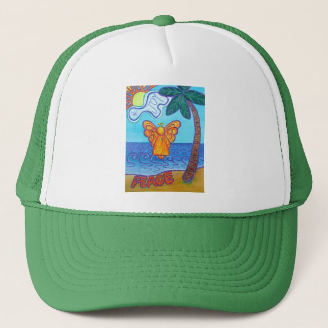 California Beach Angel Trucker Hat (Front)