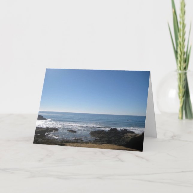 California Beach Blank Greeting Card (Front)