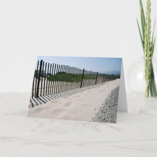 California Beach Fence Note Card (Front)